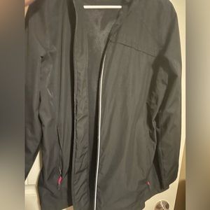 Black rain jacket